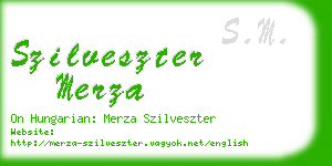 szilveszter merza business card